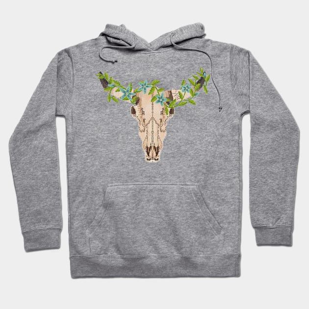 Cow Skull Hoodie by Lukeh Designs